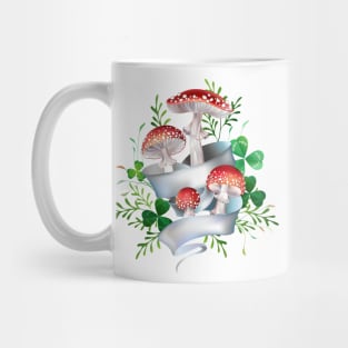 Fly Agaric with White Ribbon Mug